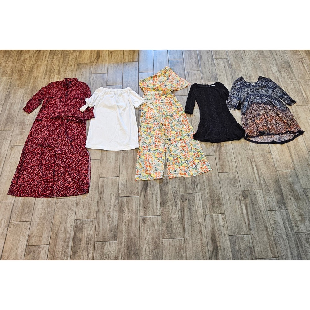 Summer Dress Jumpsuit Lot of 5 Size S Leopard Floral Lace Boho Casual‎ Vacation